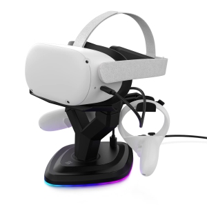 AMVR Headset Charging Dock, VR Display Stand Accessories for Quest, Quest 2, Rift/Rift S VR Headset and Touch Controllers, M