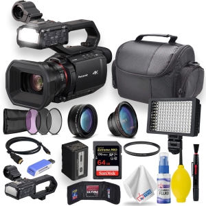 Panasonic HC-X2000 UHD 4K 3G-SDI/HDMI Pro Camcorder 24x Zoom - Advanced Bundle