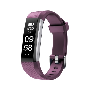 Letsfit ID115 Fitness Tracker with Heart Rate Monitor & Sleep Tracking – Built-in GPS – Purple