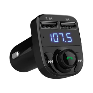 NIERBO Wireless Bluetooth FM Transmitter Radio Receiver, MP3 Audio Music Stereo Adapter, Dual USB Port Charger Compatible for All Smartphones, Samsung Galaxy, LG, HTC, etc.