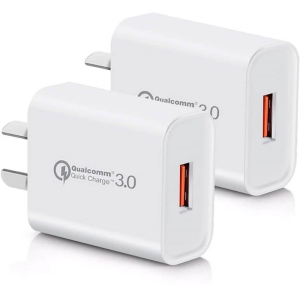 Wall Charger Qualcomm Quick Charge QC 3.0 Universal Super Fast USB 18W Cell Phone Charging Adapter Wall Plug For Samsung iPhone iPad Airpod Huawei LG Nokia Motorola