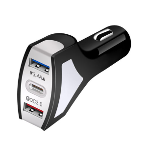 Fast Charge 50W Dual USB-C Car Charger Chargers - Black