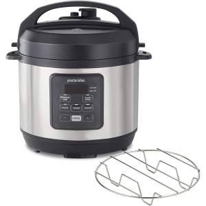 Proctor-Silex Simplicity 4-in-1 Electric Pressure Cooker, 3 Quart Multi-Function With Slow Cook, Steam, Sauté, Rice, Stainless Steel (34503)