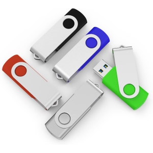 5 Pack 32GB USB 3.0 Flash Drives Swivel Thumb Drive Memory Stick Zip Drives JumpDrive (32G, 5pcs, 5 Mixed