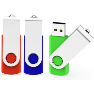 USB Flash Drive, 64GB USB Stick Flash Drive 64 GB 3 Pack USB 2.0 Memory Stick USB Key Thumb Drive with Lanyards