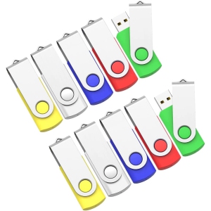 2GB USB Flash Drive 10 Pack Easy-Storage Memory Stick Thumb Drives Gig Stick USB2.0 Pen Drive for Fold Digital