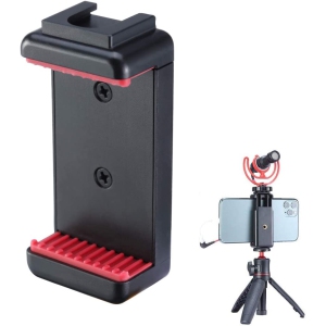 ST-07 Phone Tripod Mount with Cold Shoe Mount for Microphone LED Video Light 1/4'' Tripod Screw for iPhone
