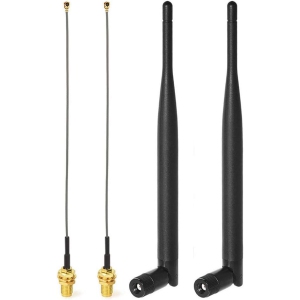 Dual Band WiFi 2.4GHz 5GHz 5.8GHz 6dBi RP-SMA Male Antenna 15cm 6 inch U.FL IPX IPEX to RP-SMA Female Pigtail