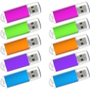 16GB USB Stick Flash Drive 10 Pack Memory Stick 2.0 Swivel Design Thumb Drive Jump Drive Pen Drive Bulk USB Key