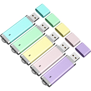 5 Pack 16GB USB Flash Drive Bulk Pack Memory Stick Thumb Drive USB 2.0 Jump Drive Lighter Shape (5 Mixed Colors: