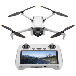 DJI Mini 3 Drone Quadcopter & Télécommande avec Écran Intégré (DJI RC) - Gris