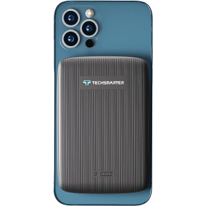 Techsmarter 10000mAh 18W USB-C PD Magnetic Wireless Power Bank/Charger for iPhone 12, 13, 14