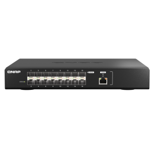 QNAP QSW-M5216-1T-US 16-Port 25GbE Managed Network Switch with 10GbE connectivity for Backbone Networks. Layer 2, Web Management