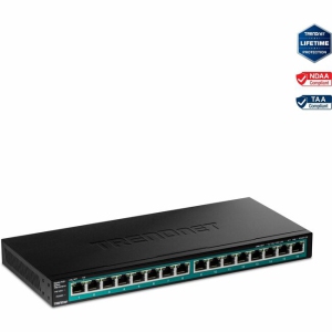 TRENDnet 16-Port Gigabit PoE+ Switch (TPETG161H)