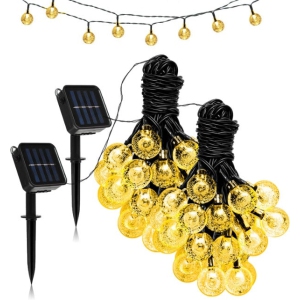 VGI 2 Pack Solar Globe String Lights (21FT 30 LED)
