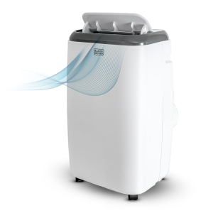 Black+Decker 3-in-1 Portable Air Conditioner - 14000 BTU (450 sq ft Coverage) - 58dB, Heat, Window Kit, Remote - White