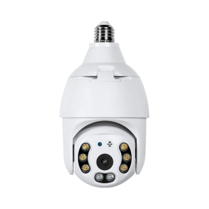 NIERBO 5.0MP Wireless PTZ Security Camera with E27 Bulb Connector, Motion Auto Tracking, 2 Way Audio, Spotlight Night Vision, Tuya Smart Life WiFi CCTV Camera