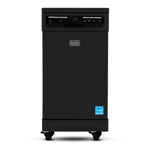 BLACK+DECKER 18" Portable Front-Control 8 Place Setting Dishwasher - Black