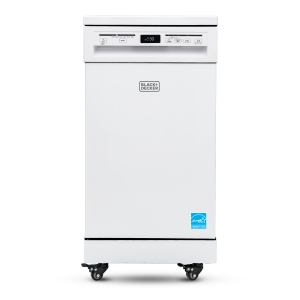 BLACK+DECKER 18" Portable Front-Control Dishwasher - White