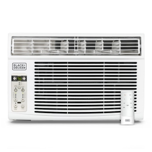 Black+Decker 3-in-1 Window Air Conditioner - 14500 BTU (700 sq ft Coverage) - 61dB, Window Kit, Remote - White