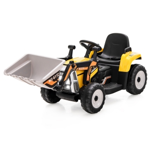 Costway Kids Ride On Excavator Digger 12V Electric Tractor RC w/ Digging Bucket