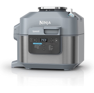Ninja SF300C Speedi Rapid Cooker & Air Fryer, 6-Quart Capacity, 10-In-1 Functions to Bake, Roast, Sear, SautÃ©, Slow Cook, Souse Vide & More, 15-Minute Speedi Meals, Sea Salt Grey