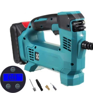 Car Air Compressor Pump Adapter Tire Inflator 18V Cordless Car Tire Pump with Rechargeable Li-ion Battery