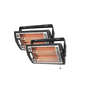 Comfort Zone CZQTV5M Ceiling Mounted Radiant Quartz Heater with Halogen Light Included - 2pk (SAME DAY SHIPPING)