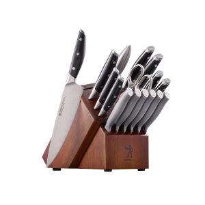 HENCKELS Forged Elevation 17 Piece Knife Block Set, Black