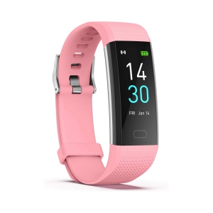 Nierbo Fitness Tracker with Heart Rate Monitor & Sleep Tracking – IP68 – Pink