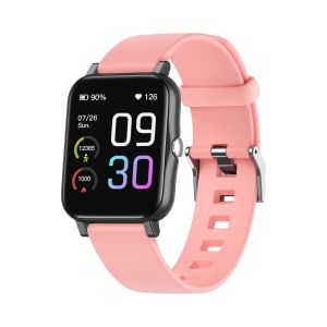 NIERBO Smart Watch Fitness Tracker for Men Women, 1.69" Touch Screen Smartwatch with Blood Oxygen/Heart Rate/Pressure/Sleep Monitor Pink