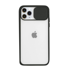 For Apple iPhone 11 Pro Black Case Shockproof TPU Smart Camera Protector Slide Back Cover