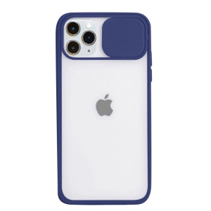 For Apple iPhone 11 Pro Blue Case Shockproof TPU Smart Camera Protector Slide Back Cover