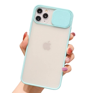 For Apple iPhone 11 Pro Max Sky Blue Case Shockproof TPU Smart Camera Protector Slide Back Cover