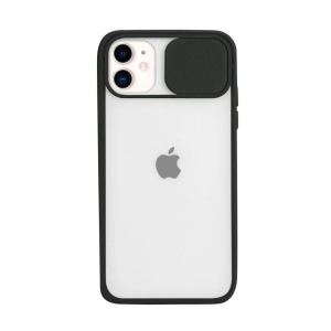 For Apple iPhone 12 / 12 Pro Black Case Shockproof TPU Smart Camera Protector Slide Back Cover