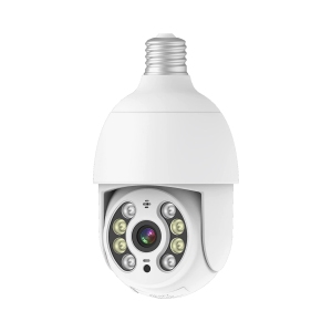 NIERBO 4.0MP Outdoor Wireless Waterproof PTZ Security Camera with E27 Light Socket, Motion Auto Tracking, 2 Way Audio, Starlight Night Vision, WiFi Screw-in CCTV Camera