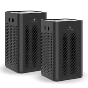Medify MA-25 Air Purifier with H13 True HEPA Filter | 500 sq ft Coverage | for Allergens, Wildfire Smoke, Dust, Odors, Pollen, Pet Dander | Quiet 99.9% Removal to 0.1 Microns | Bla