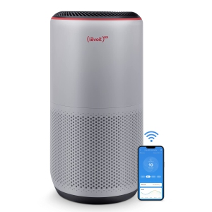 LEVOIT Air Purifiers (RED) for Home Large Room, Smart WiFi and PM2.5 Monitor H13 True HEPA Filter Remove Up to 99.97% of Particles, Pet Allergen, Smoke, Dust, Auto Mode, Alexa Cont