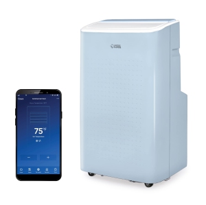 Commercial Cool 3-in-1 Portable Air Conditioner - 9000 BTU (400 sq ft Coverage) - 57dB, Window Kit - Blue