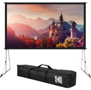 Kodak 150" Dual Portable Projector Screen with Stand and Carry Case