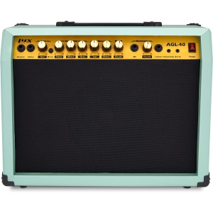 LyxPro 40 Watt Electric Guitar Amplifier with Built-in Speaker - Green