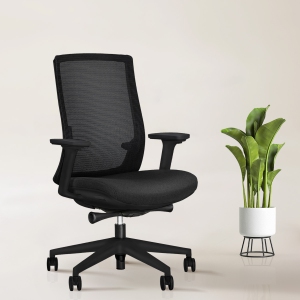 TaskChair Heavy-Duty Executive Home Office Chair Ergonomic Desk Chair with Lumbar Support 4D Armrest Adjustable Task Chair (Charcoal Black)