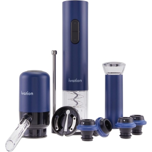 Ivation Electric Wine Opener, 7-Piece Wine Gift Set, Electric Bottle Opener, Wine Aerator Pourer