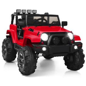 Gymax Electric 12V Kids Ride-on Car Truck Parent Control with 2.4 GHZ Remote Control Red