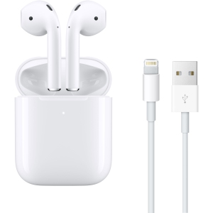 Apple AirPods with Wired Charging (2nd Gen) with Cable Ties + USB 