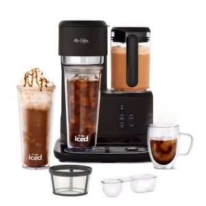 Mr. Coffee Single-Serve Frappe, Iced, and Hot Coffee Maker with Blender - Black