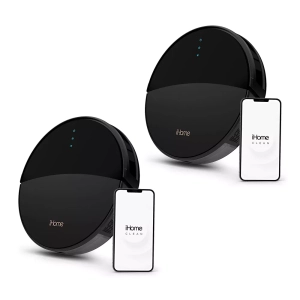 iHome AutoVac Eclipse Robot Vacuum & Mop for Multi-Surface with Self-Charging, HomeMap Navigation, 2000Pa, 2-Pack