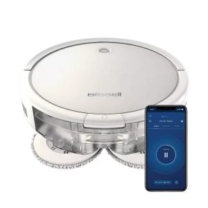BISSELL SpinWave 28599 Wet/Dry Bagless Robot Vacuum & Mop for Hard Floors with Rotating Mop Pads, App Control