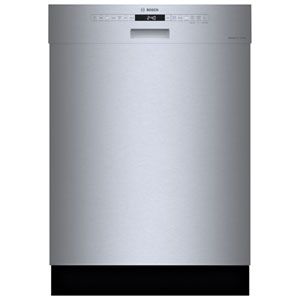 Bosch 24" 300 Series 46dB Smart Front-Control PureDry Precision Wash Dishwasher with Third Rack (SHE53B75UC) - SS