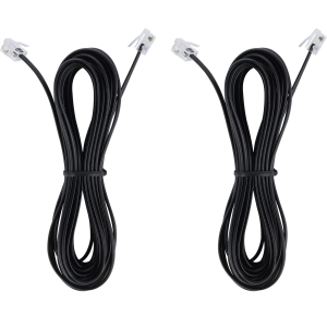 15-Feet Phone Telephone Extension Cord Cable Line Wire with Standard RJ11 6P4C Plugs for Landline